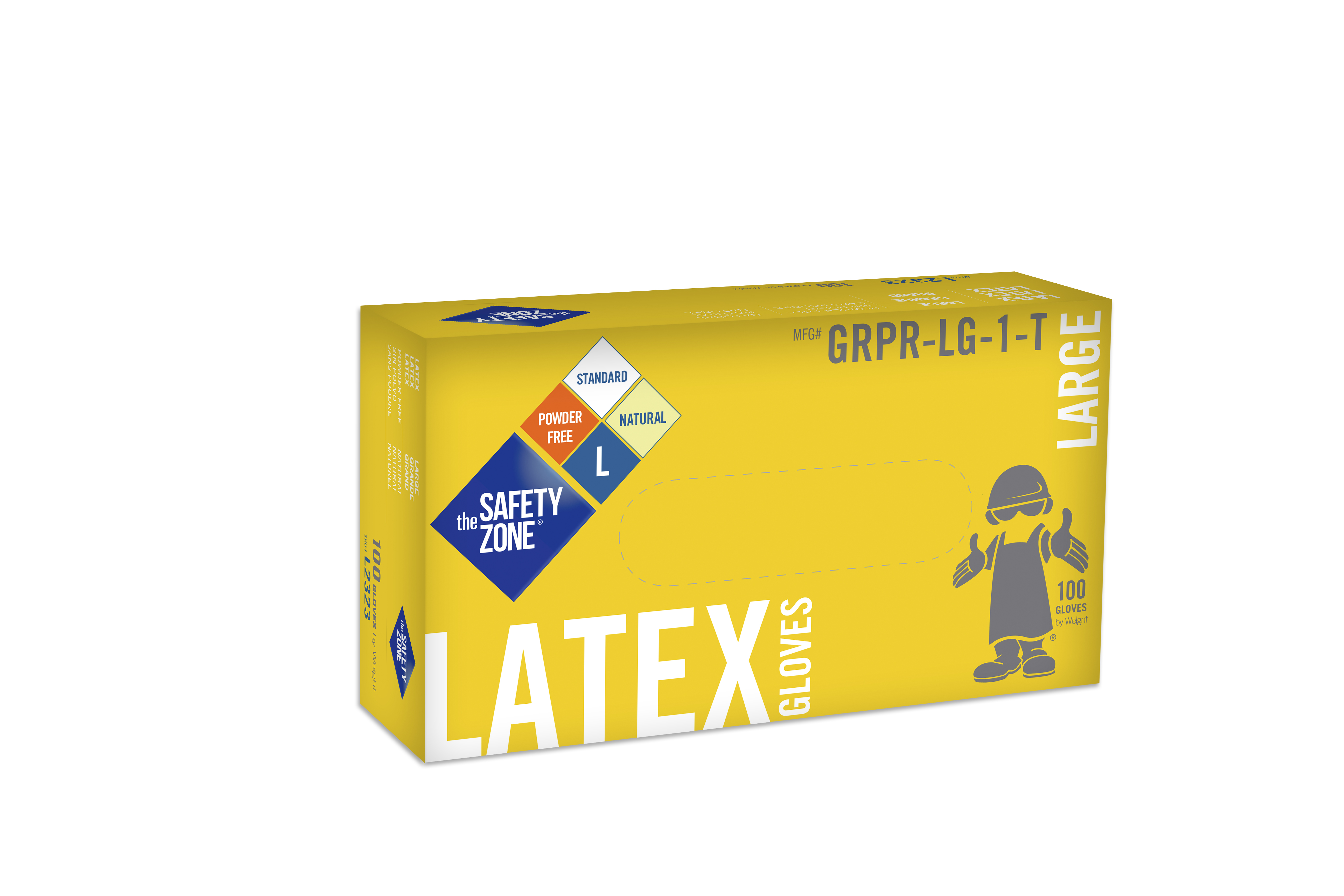 5 MIL, Powder Free Latex Medium 100/Box (10 per case)